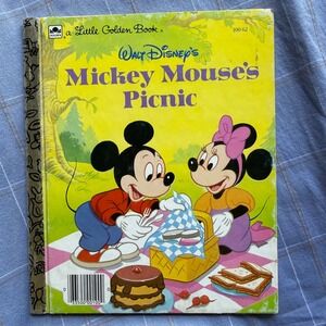 Walt Disney Mickey Mouse's Picnic Little Golden Book Vintage 100-62 Jane Werner